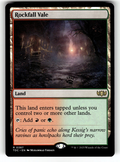 Rockfall Vale – 387 TDC: Commander: Tarkir: Dragonstorm R NM