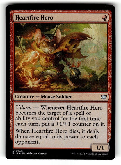 Heartfire Hero – 138 BLB: Bloomburrow U Foil NM