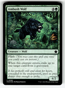 Ambush Wolf – 98 FDN: Foundations C Foil NM