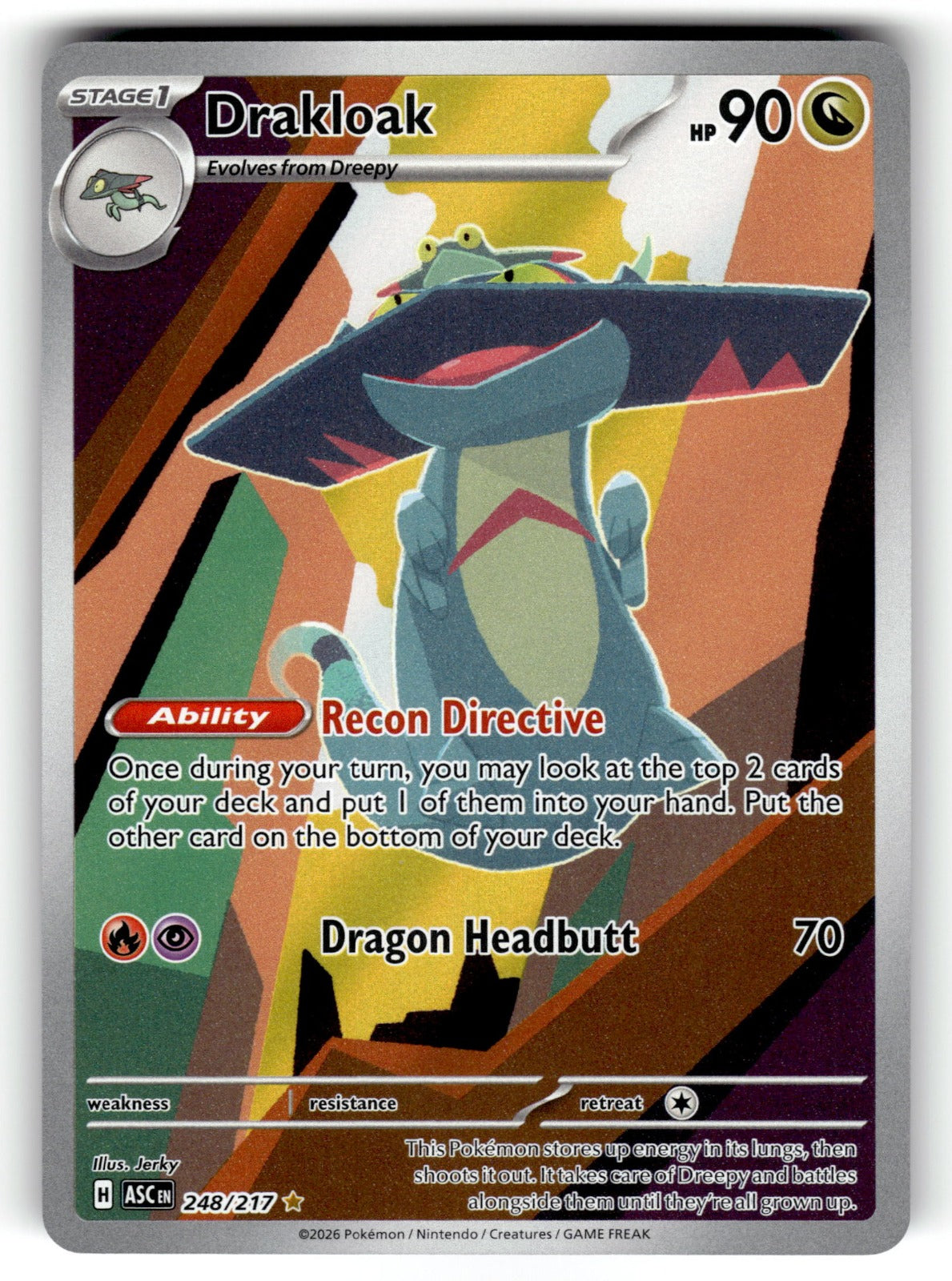 Drakloak – 248/217 ASC: ME: Ascended Heroes Illustration Rare Holo NM