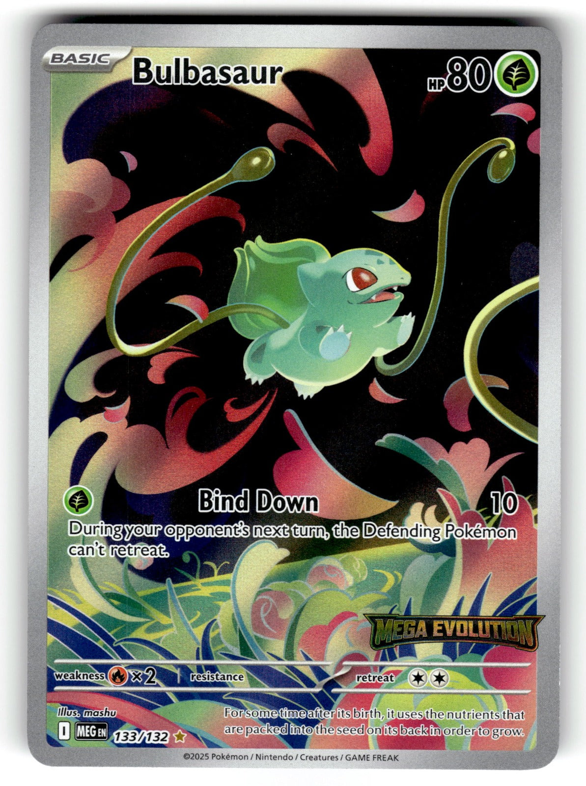 Bulbasaur – 133/132 MEG: ME01: Mega Evolution Illustration Rare Holo NM