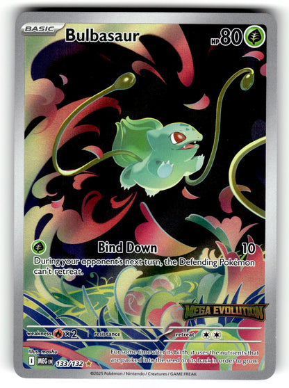 Bulbasaur – 133/132 MEG: ME01: Mega Evolution Illustration Rare Holo NM