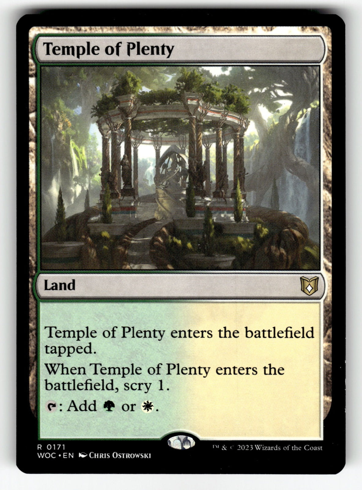 Temple of Plenty – 171 WOC: Commander: Wilds of Eldraine R LP