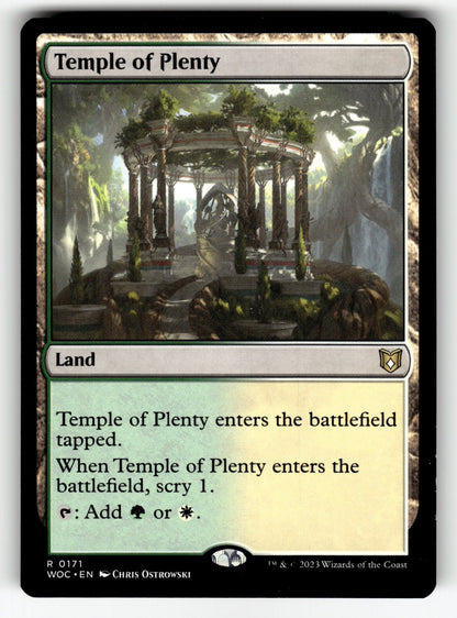 Temple of Plenty – 171 WOC: Commander: Wilds of Eldraine R LP