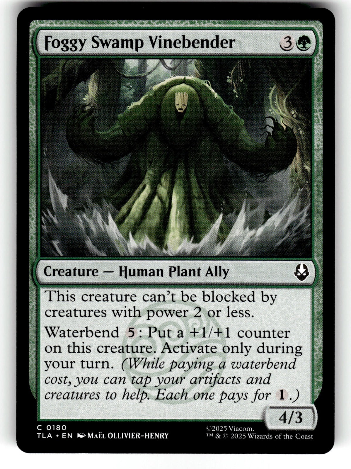 Foggy Swamp Vinebender – 180 TLA: Avatar: The Last Airbender C NM