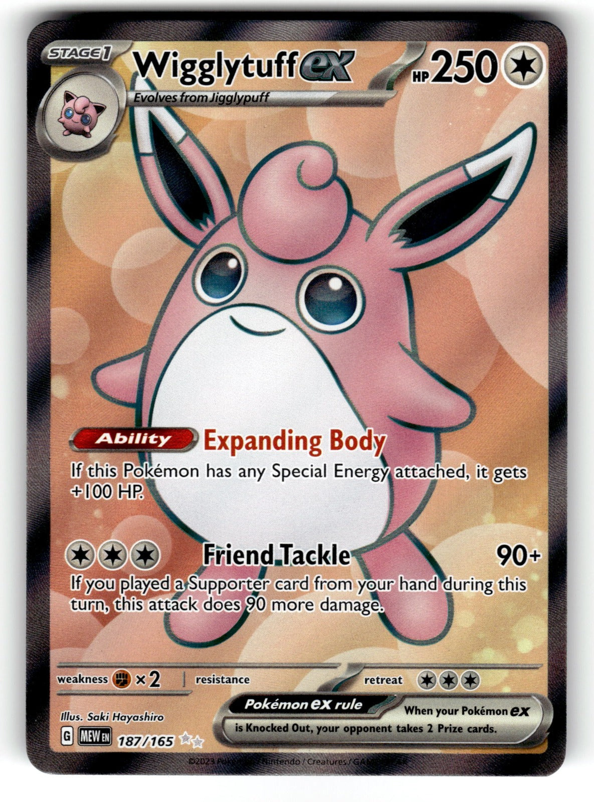 Wigglytuff ex – 187/165 MEW: SV: Scarlet & Violet 151 Ultra Rare HoloNM