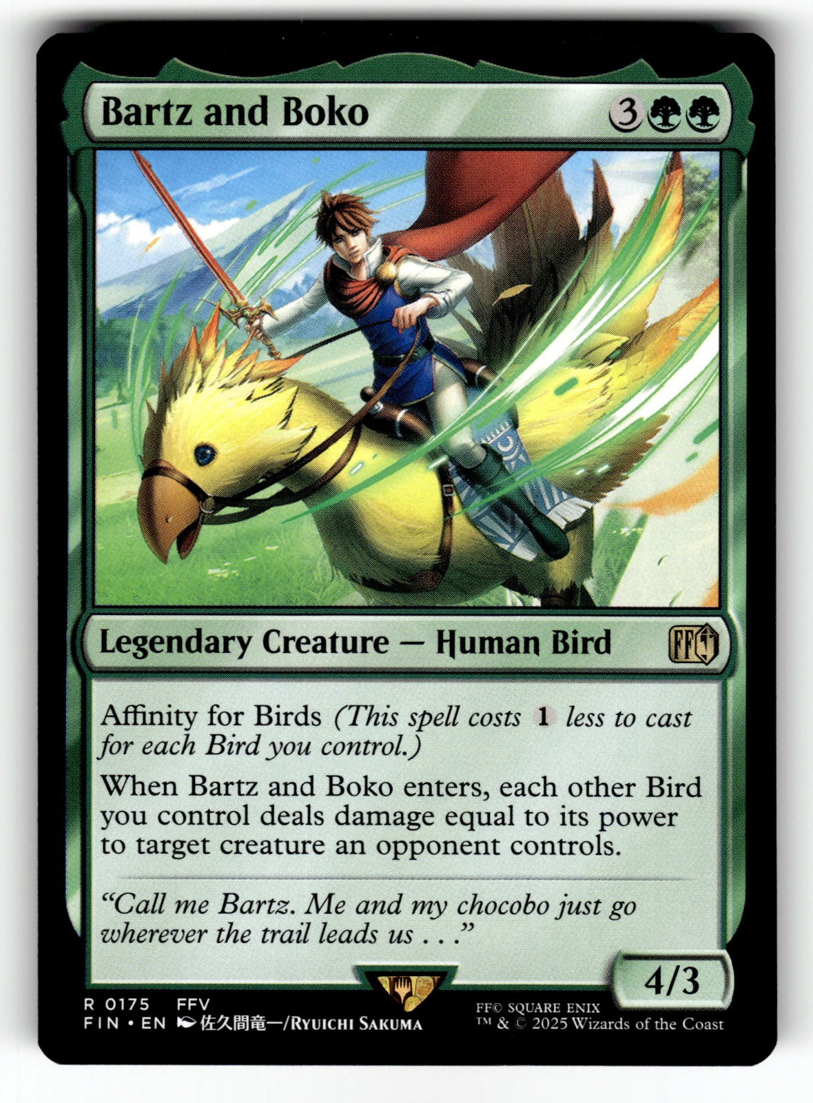 Bartz and Boko – 175 FIN: FINAL FANTASY R NM