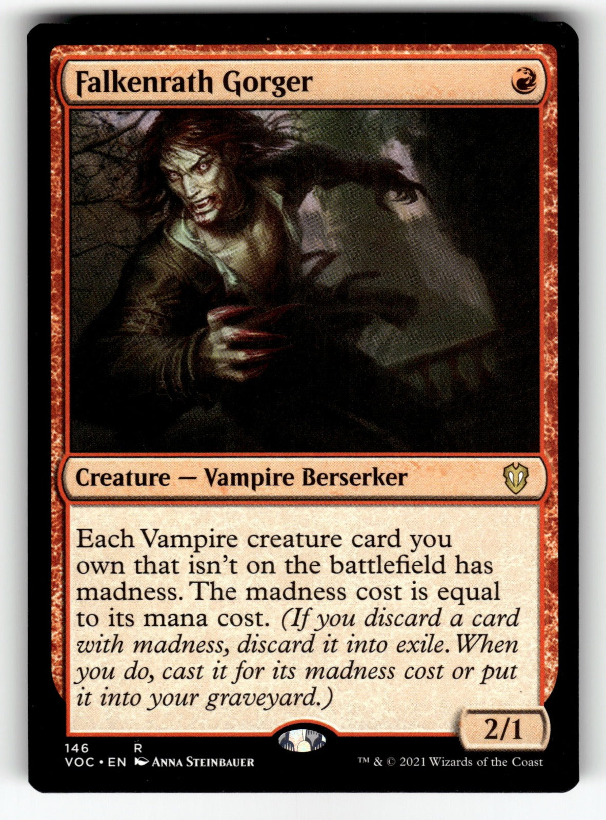 Falkenrath Gorger – 146 VOC: Commander: Innistrad: Crimson Vow R NM