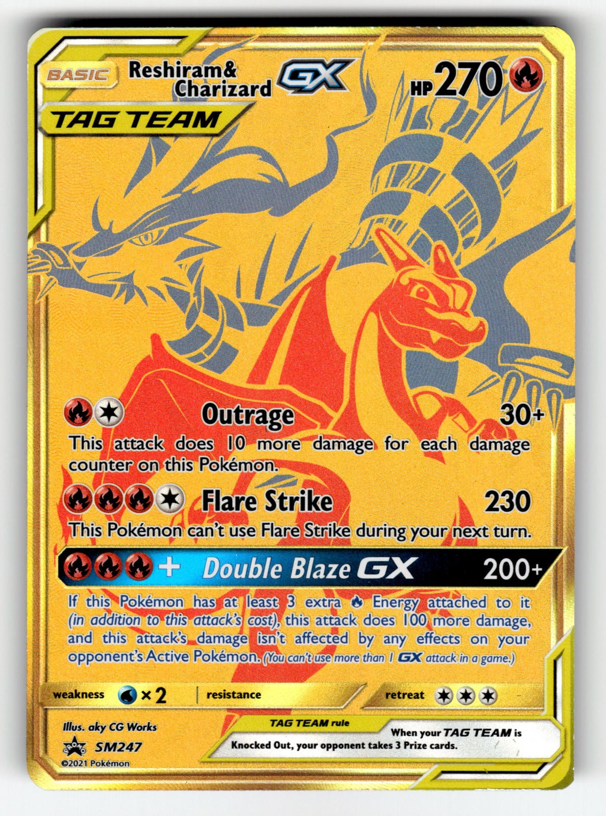 Reshiram & Charizard GX - – SM247 SMP: SM Promos Promo Holo NM