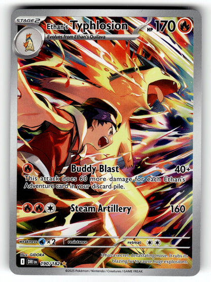 Ethan's Typhlosion – 190/182 DRI: SV10: Destined Rivals Illustration Rare Holo LP