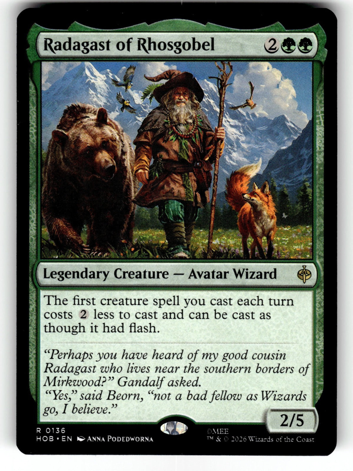 Radagast of Rhosgobel – 136 HOB: The Hobbit R NM