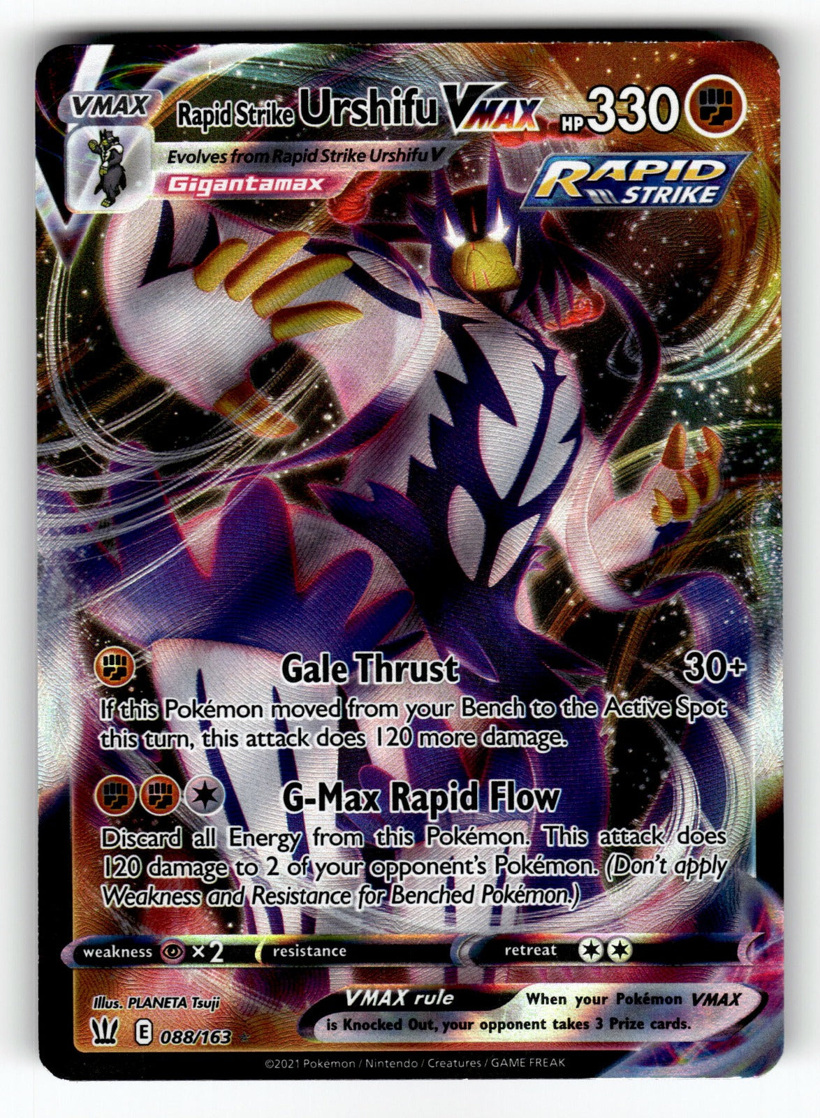 Rapid Strike Urshifu VMAX - 088/163 SWSH05: SWSH05: Battle Styles Ultra Rare Holo NM