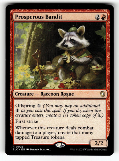 Prosperous Bandit – 25 BLC: Commander: Bloomburrow R NM