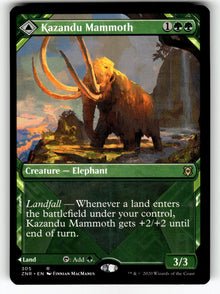 Kazandu Mammoth (Showcase) – 305 ZNR: Zendikar Rising R NM