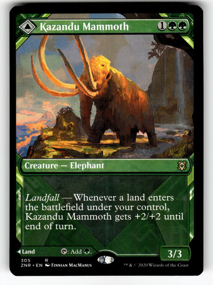 Kazandu Mammoth (Showcase) – 305 ZNR: Zendikar Rising R NM