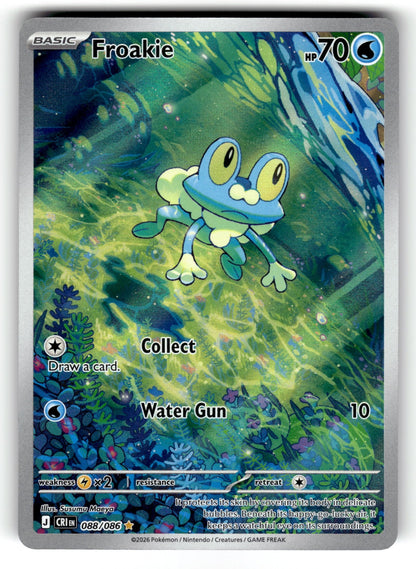 Froakie – 088/086 CRI: ME04: Chaos Rising Illustration Rare Holo NM
