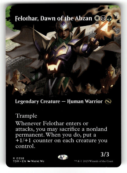 Felothar, Dawn of the Abzan (Borderless) – 358 TDM: Tarkir: Dragonstorm R NM