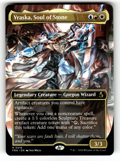 Vraska, Soul of Stone (Borderless) – 318 FRA: Reality Fracture R NM