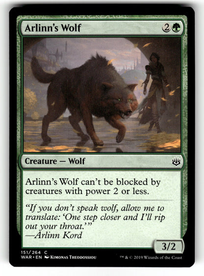 Arlinn's Wolf – 151 WAR: War of the Spark C NM