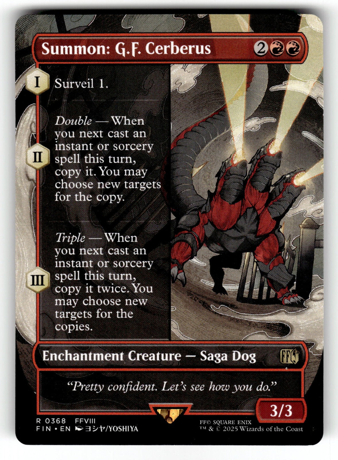 Summon: G.F. Cerberus (Borderless) – 368 FIN: FINAL FANTASY R NM