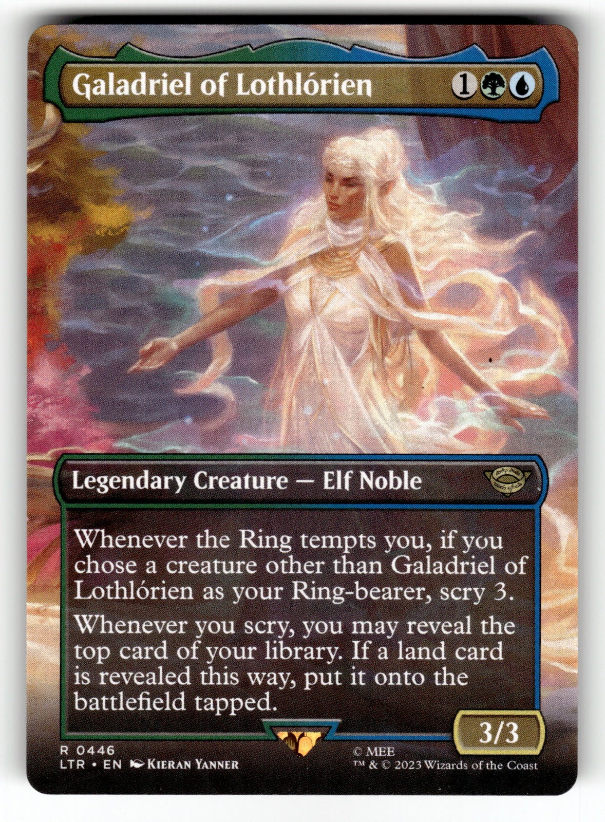 Galadriel of Lothlorien (Borderless) – 446 LTR: Universes Beyond: The Lord of the Rings: Tales of Middle-earth R NM