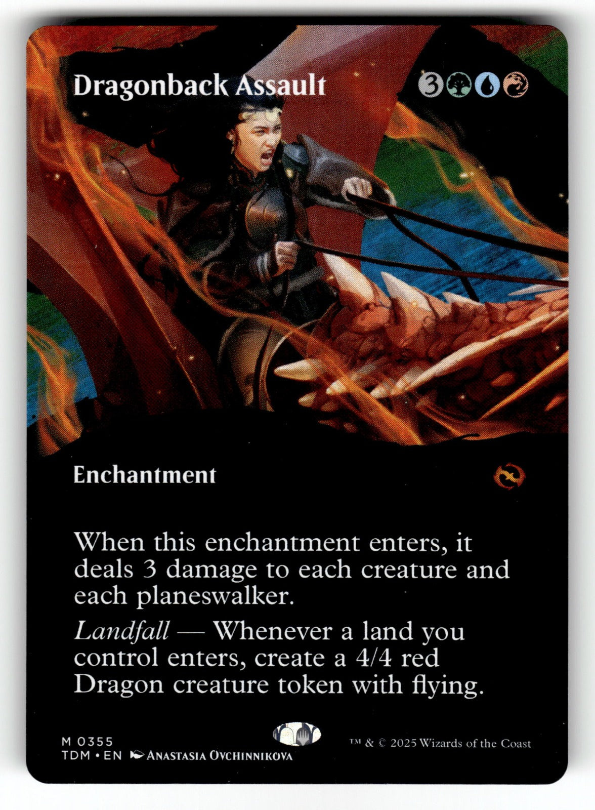 Dragonback Assault (Borderless) – 355 TDM: Tarkir: Dragonstorm M NM