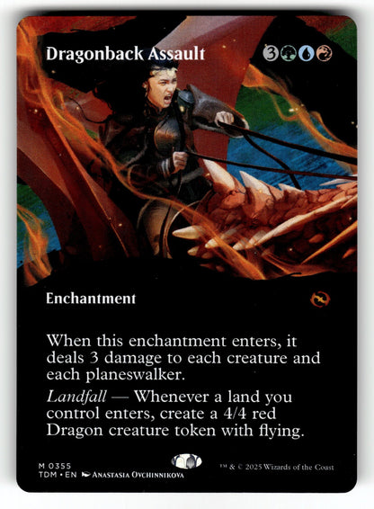 Dragonback Assault (Borderless) – 355 TDM: Tarkir: Dragonstorm M NM
