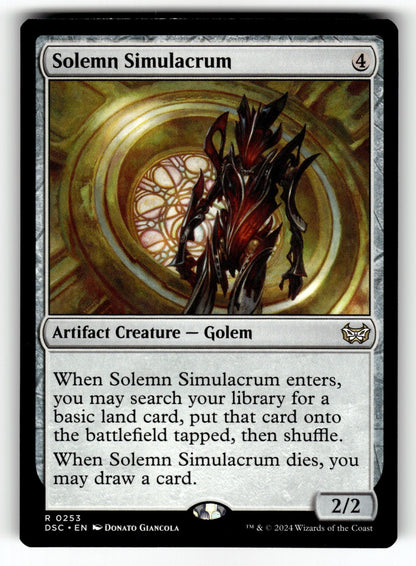 Solemn Simulacrum – 253 DSC: Commander: Duskmourn: House of Horror R NM