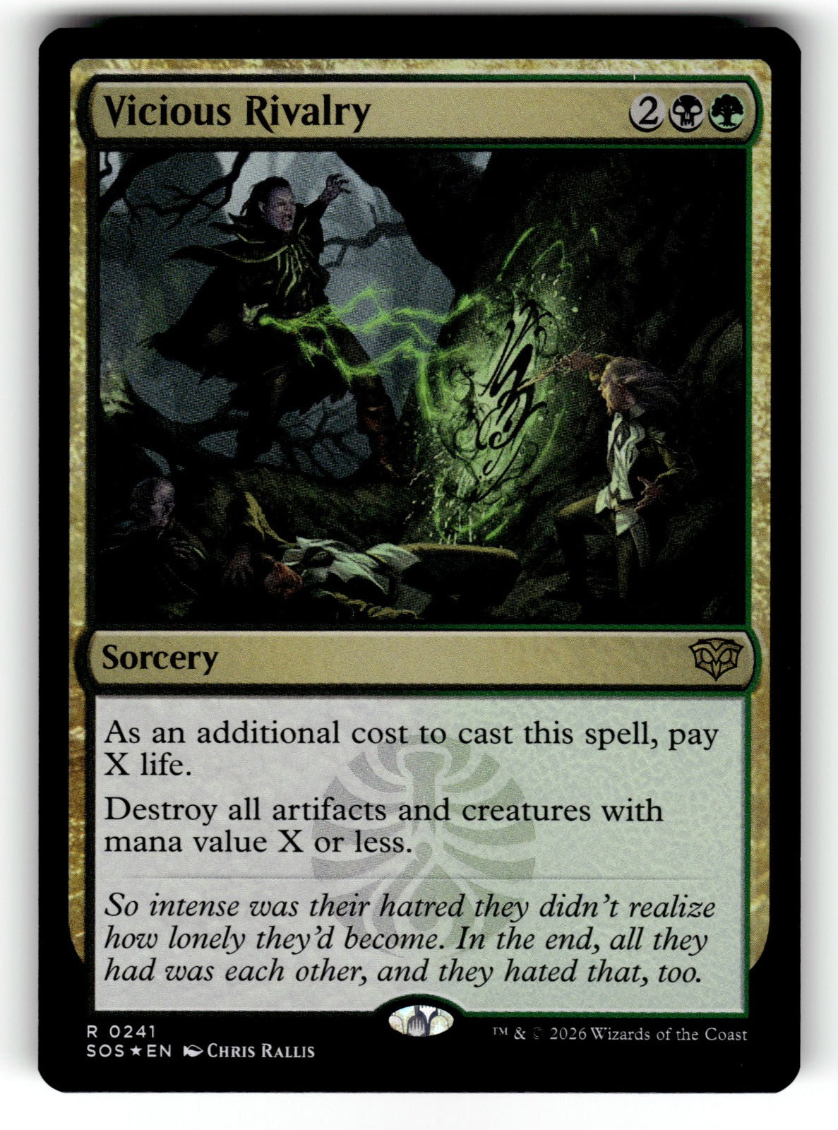 Vicious Rivalry – 241 SOS: Secrets of Strixhaven R Foil NM