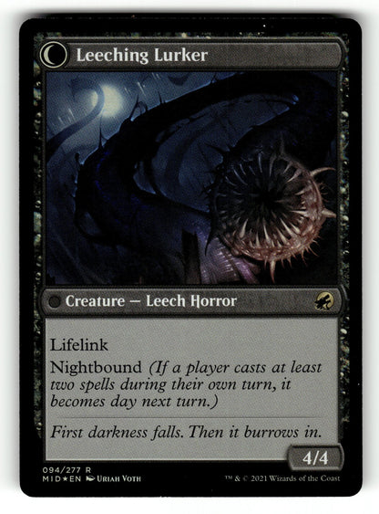 Curse of Leeches – 94 MID: Innistrad: Midnight Hunt R Foil NM (Back)
