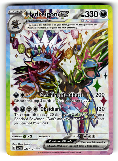 Hydreigon ex – 223/191 SSP: SV08: Surging Sparks Ultra Rare HoloNM