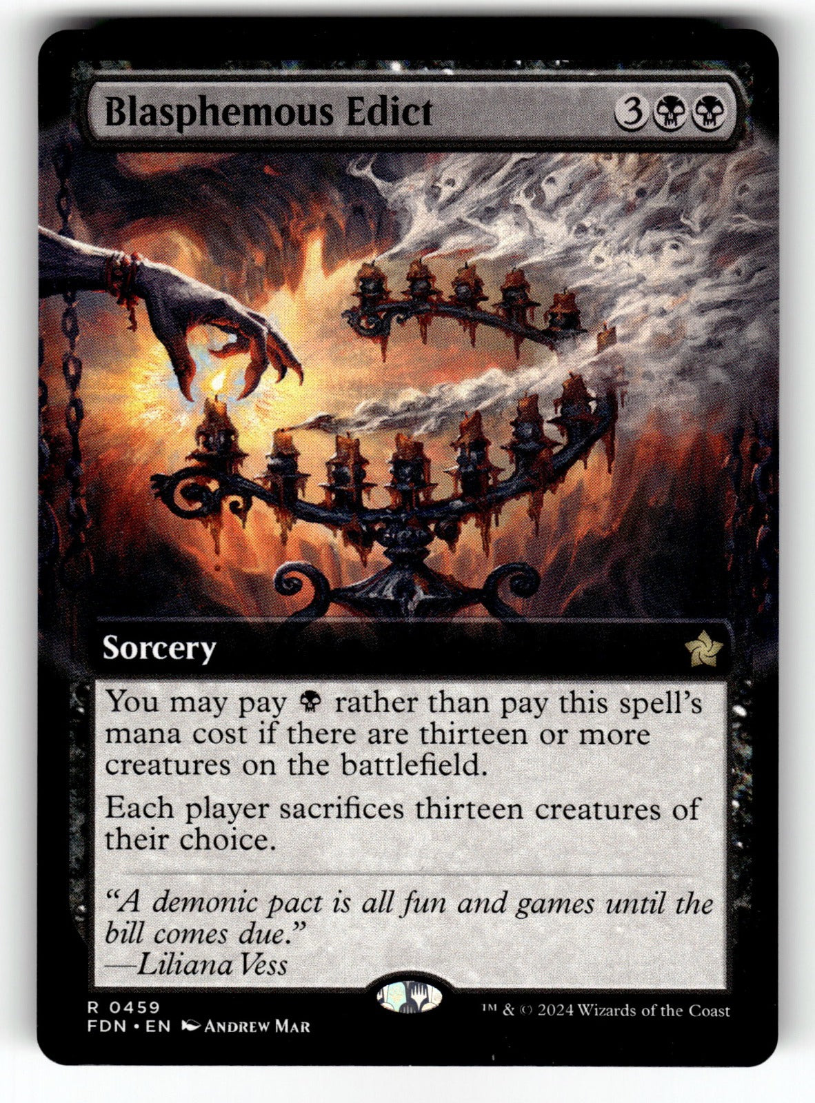 Blasphemous Edict (Extended Art) – 459 FDN: Foundations R NM