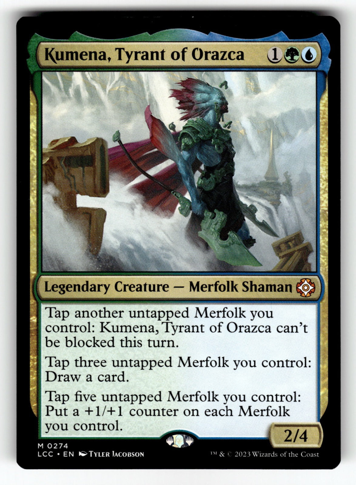 Kumena, Tyrant of Orazca – 274 LCC: Commander: The Lost Caverns of Ixalan M NM