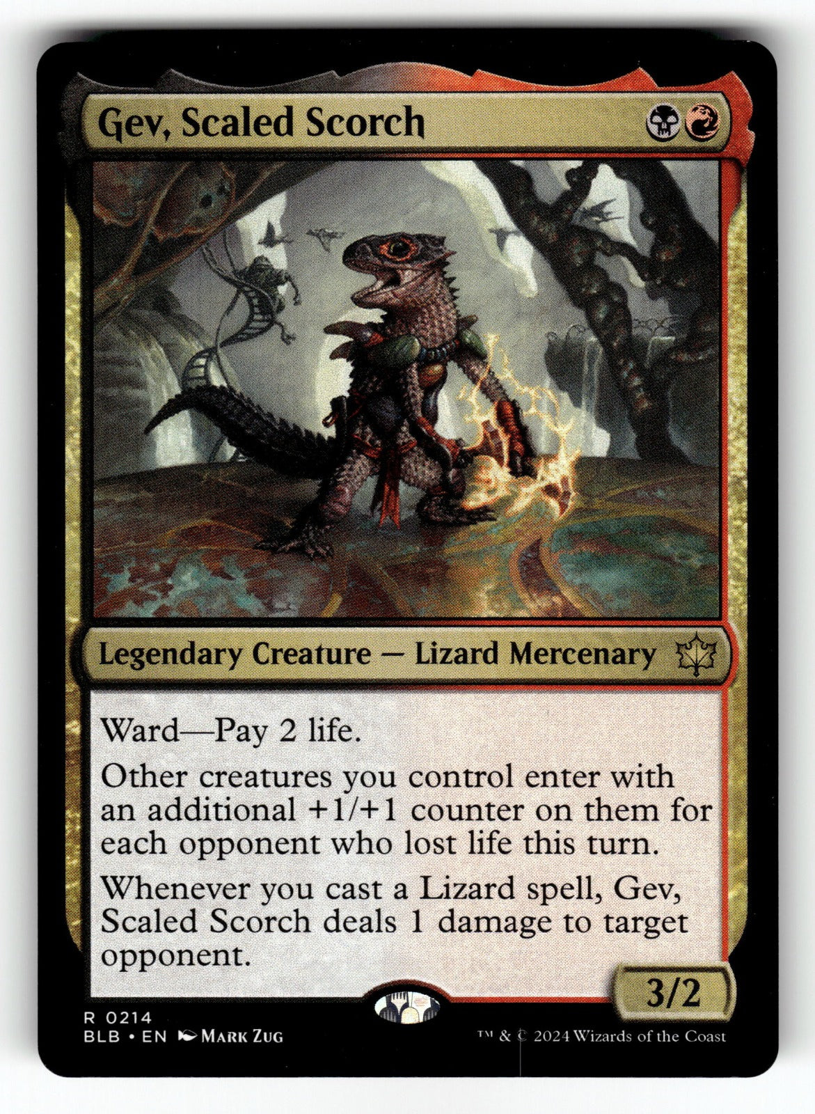 Gev, Scaled Scorch – 214 BLB: Bloomburrow R NM