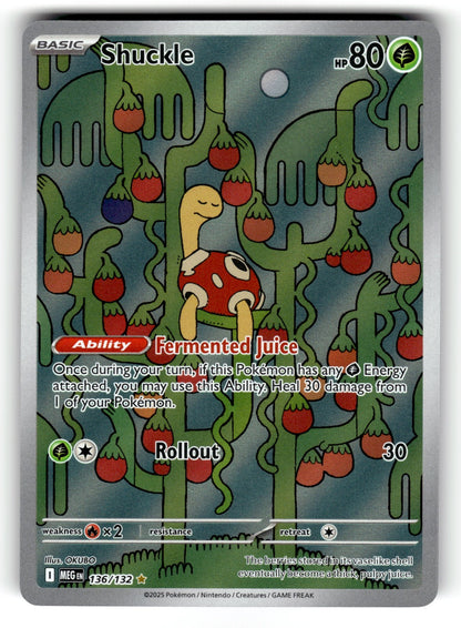 Shuckle – 136/132 MEG: ME01: Mega Evolution Illustration Rare Holo NM