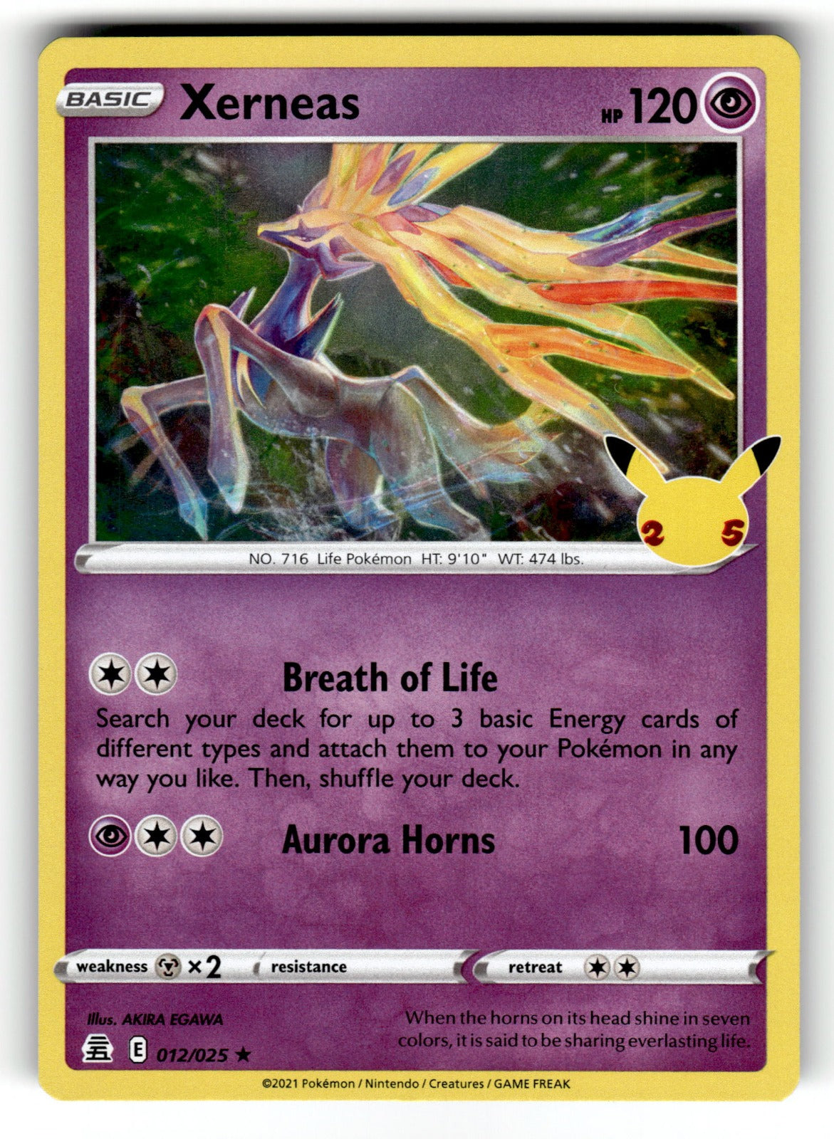 Xerneas – 012/025 CLB: Celebrations Holo Rare LP