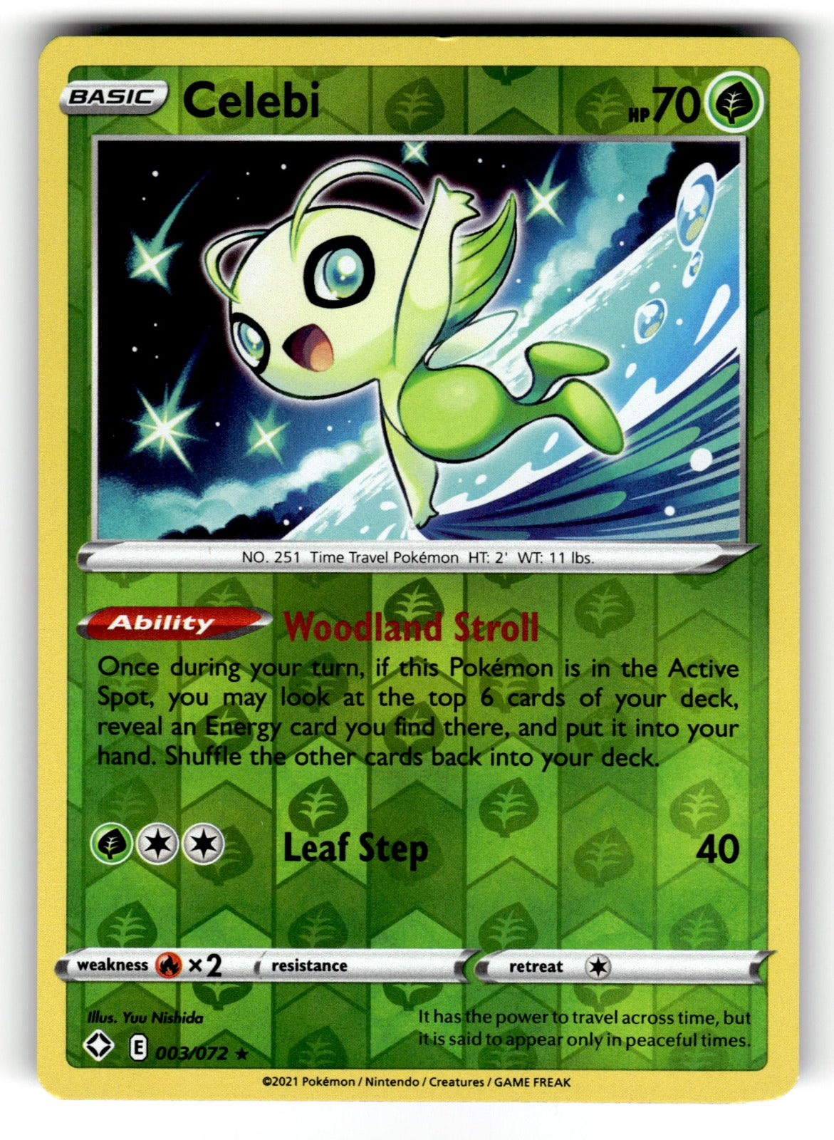 Celebi - 003/072 SHF: Shining Fates Rare NM