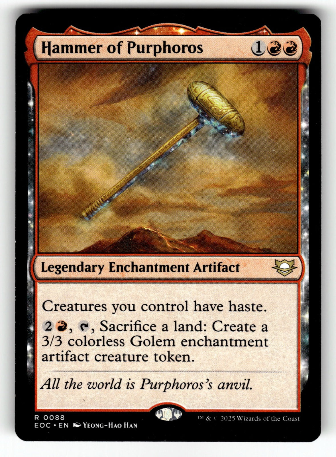 Hammer of Purphoros – 88 EOC: Commander: Edge of Eternities R NM