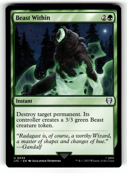 Beast Within – 234 LTC: Commander: The Lord of the Rings: Tales of Middle-earth U NM