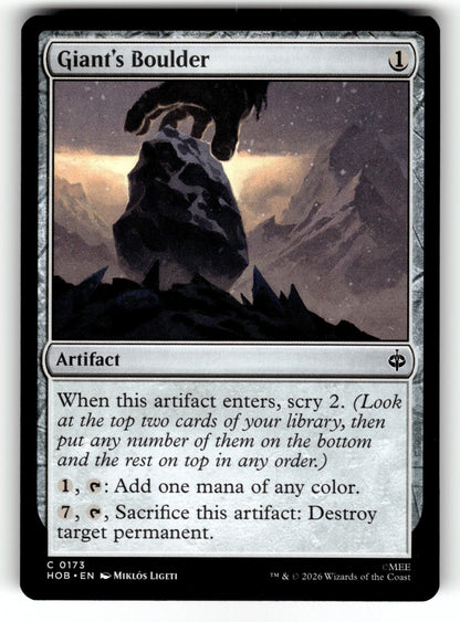 Giant's Boulder – 173 HOB: The Hobbit C NM