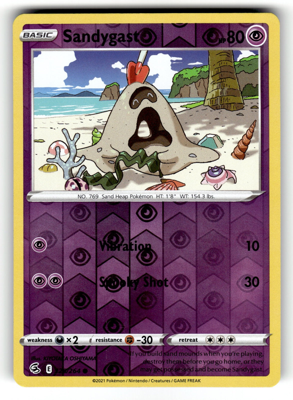 Sandygast – 125/264 SWSH08: SWSH08: Fusion Strike Common Reverse Holo LP
