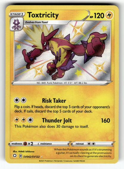 Toxtricity – SV042/SV122 SHFSV: Shining Fates: Shiny Vault Shiny Holo Rare Holo NM