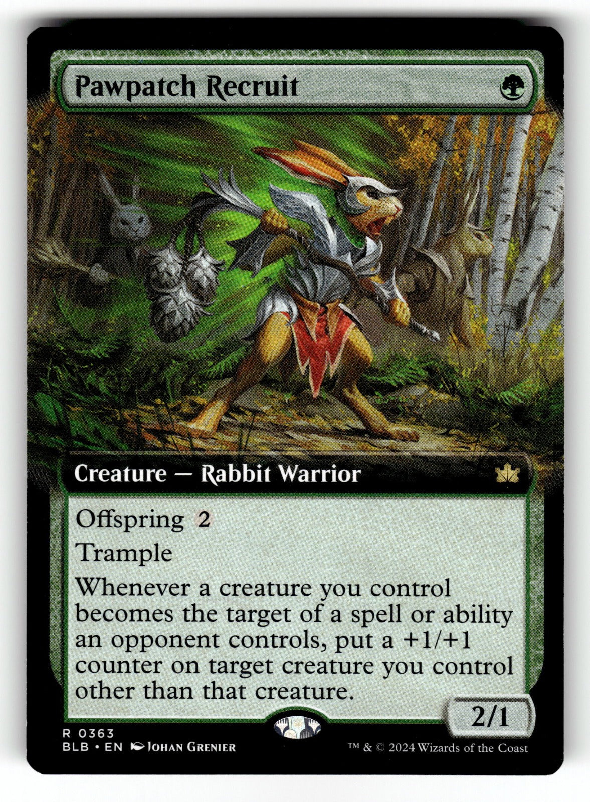 Pawpatch Recruit (Extended Art) – 363 BLB: Bloomburrow R NM