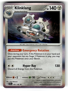 Klinklang – 101/142 SCR: SV07: Stellar Crown Rare Holo NM