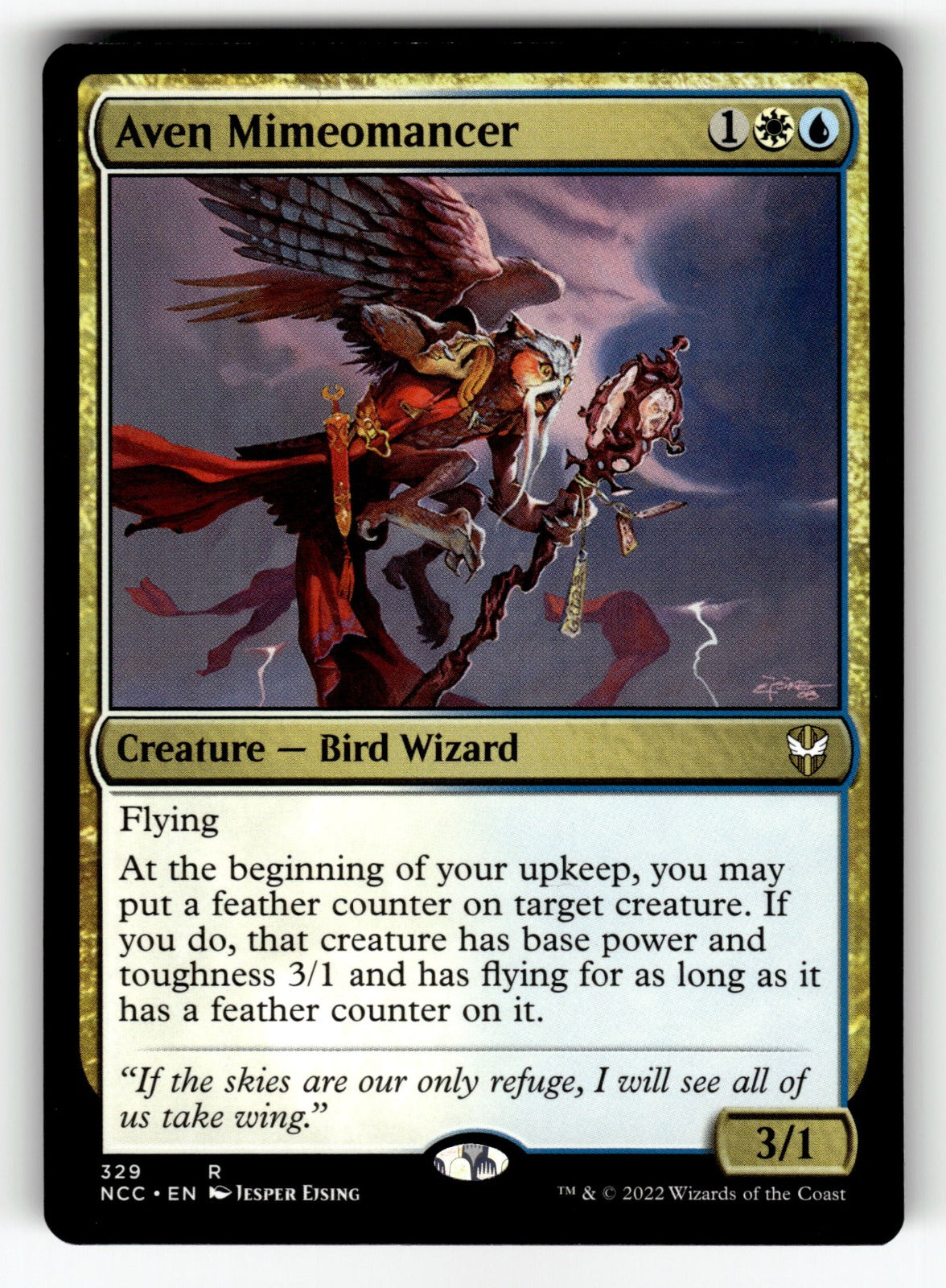 Aven Mimeomancer – 329 NCC: Commander: Streets of New Capenna R NM