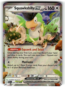 Squawkabilly ex – 075/091 PAF: SV: Paldean Fates Double Rare Holo NM