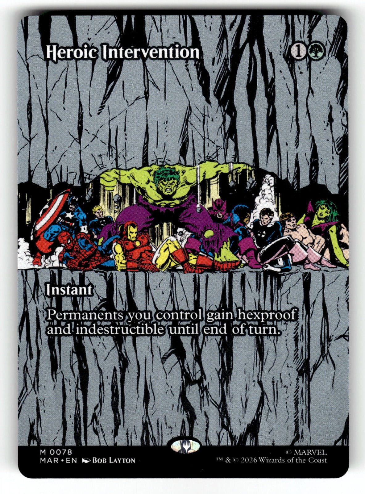 Heroic Intervention () (Borderless) – 78 MAR: Marvel Universe Eternal-Legal M NM