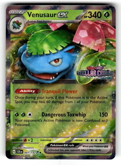 Venusaur ex (Stellar Crown Stamp) – 001/142 MCAP: Miscellaneous Cards & Products Double Rare Holo NM