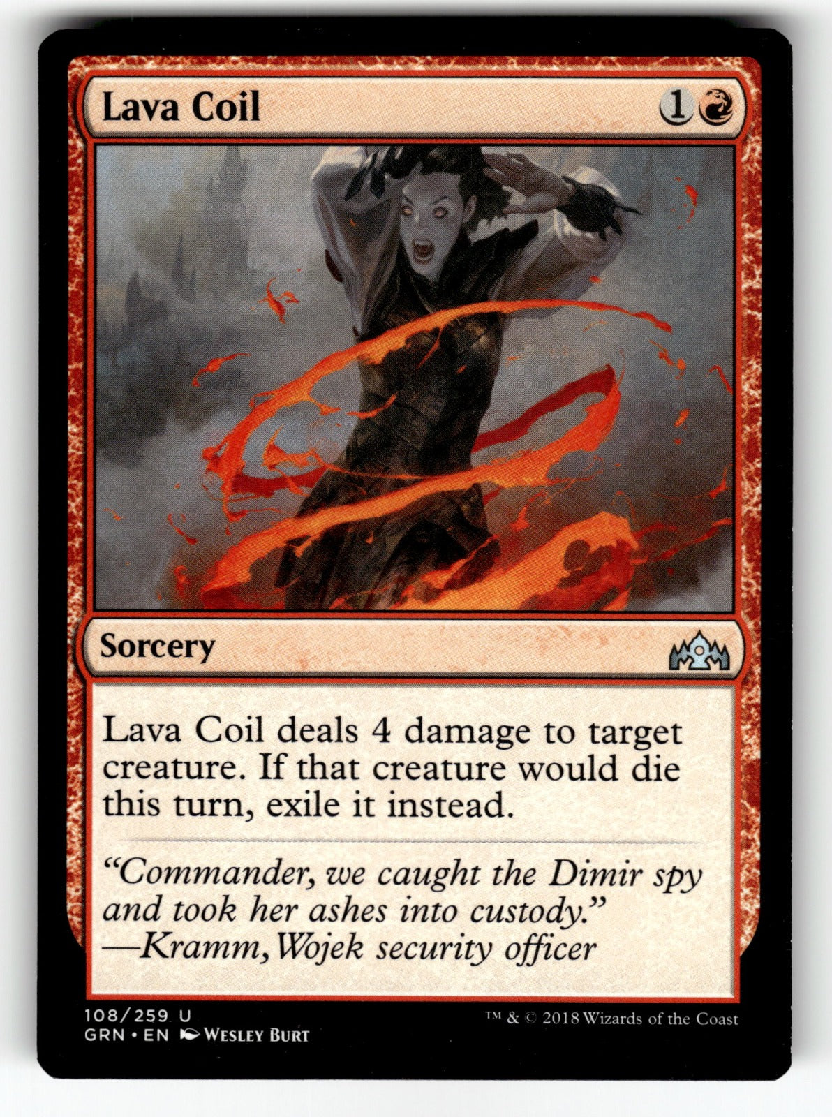 Lava Coil – 108 GRN: Guilds of Ravnica U LP