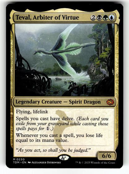 Teval, Arbiter of Virtue – 230 TDM: Tarkir: Dragonstorm M NM